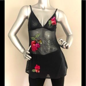 Vintage VS teddy with embroidery + sequins